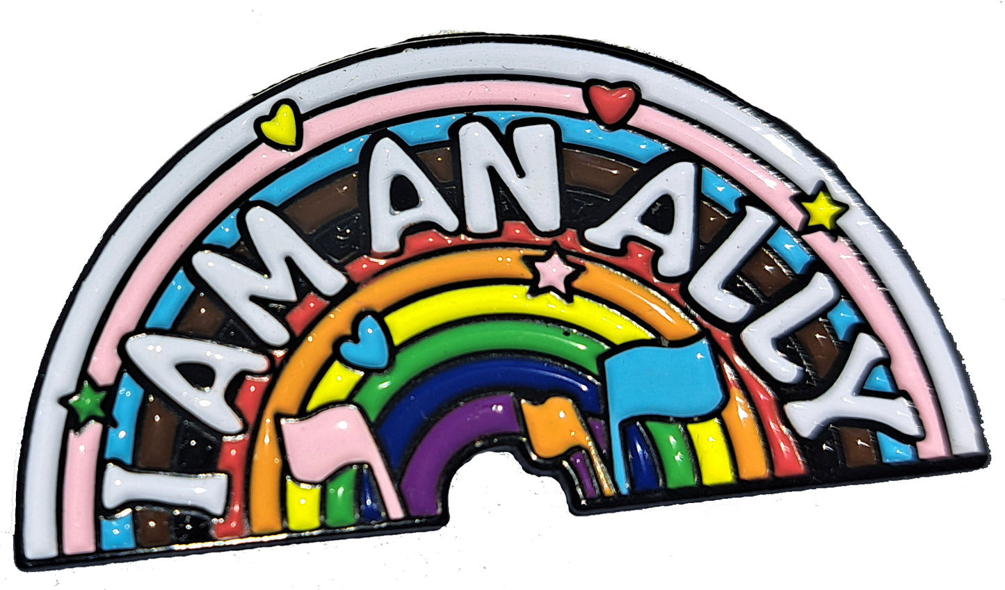 I Am An Ally enamel pin badge