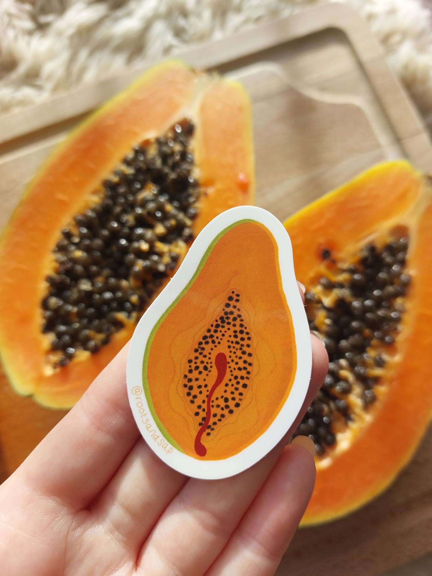 Vulva Sticker: Papaya
