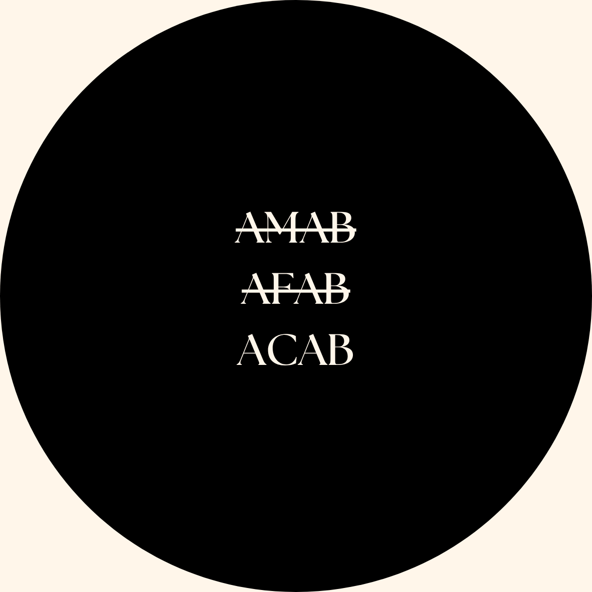 AMAB AFAB ACAB badge