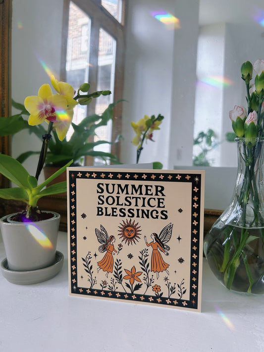 Summer Solstice Blessings Greetings Card