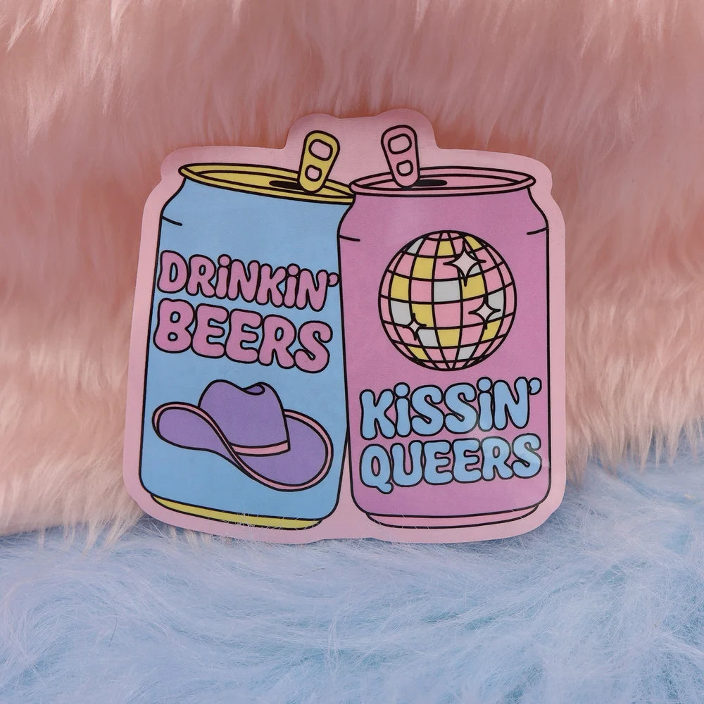 Drinkin' Beers Kissin' Queers sticker