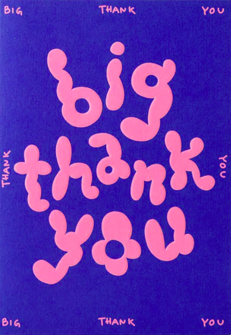 Big Thank You greetings card