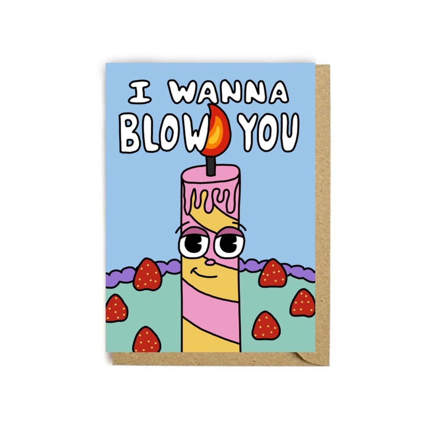 I Wanna Blow You greetings card
