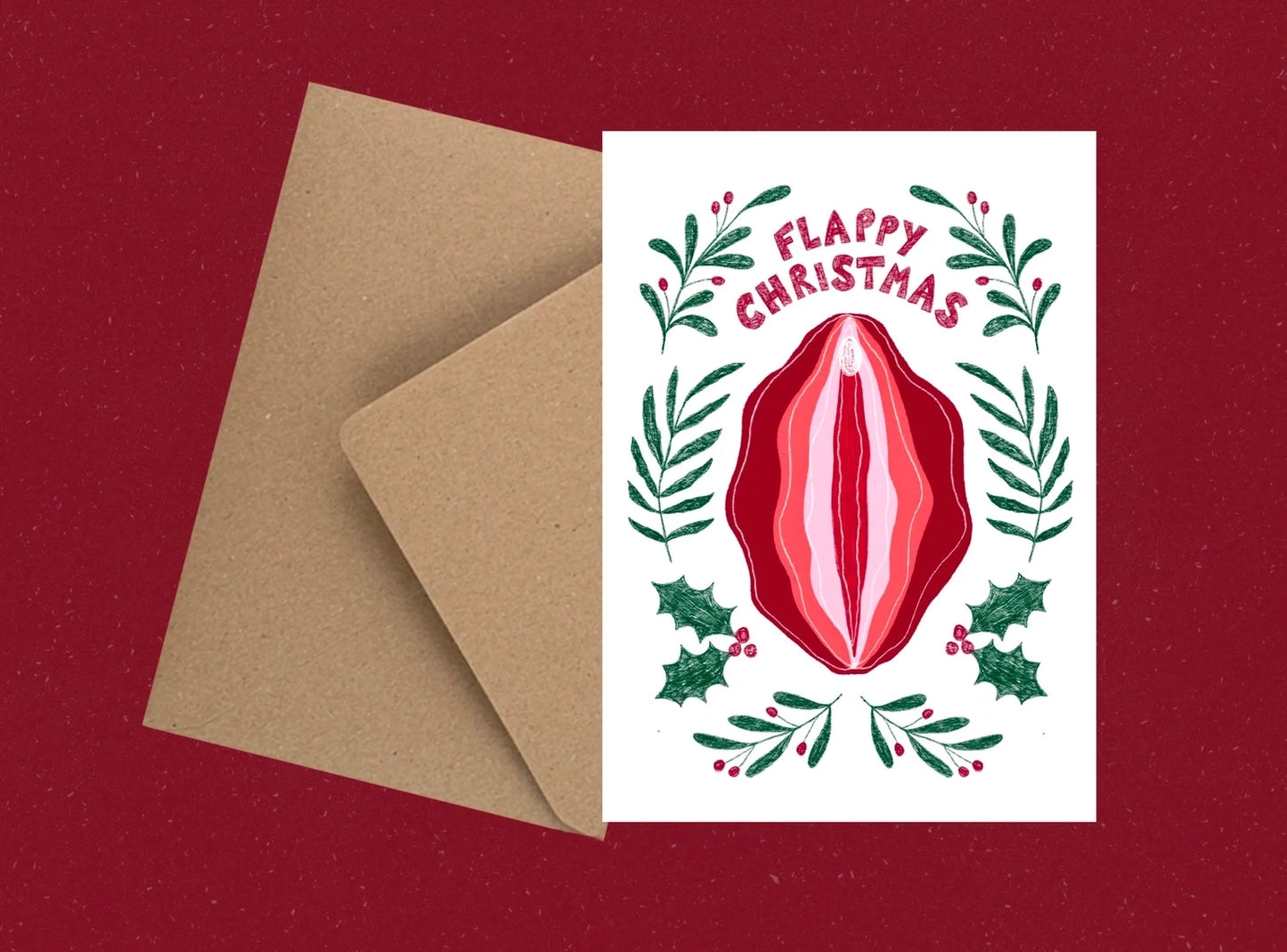 Flappy Christmas festive greetings card