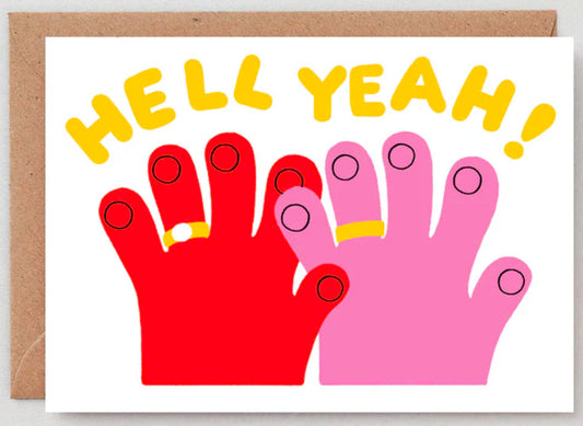 Hell Yeah! wedding/engagement greetings card
