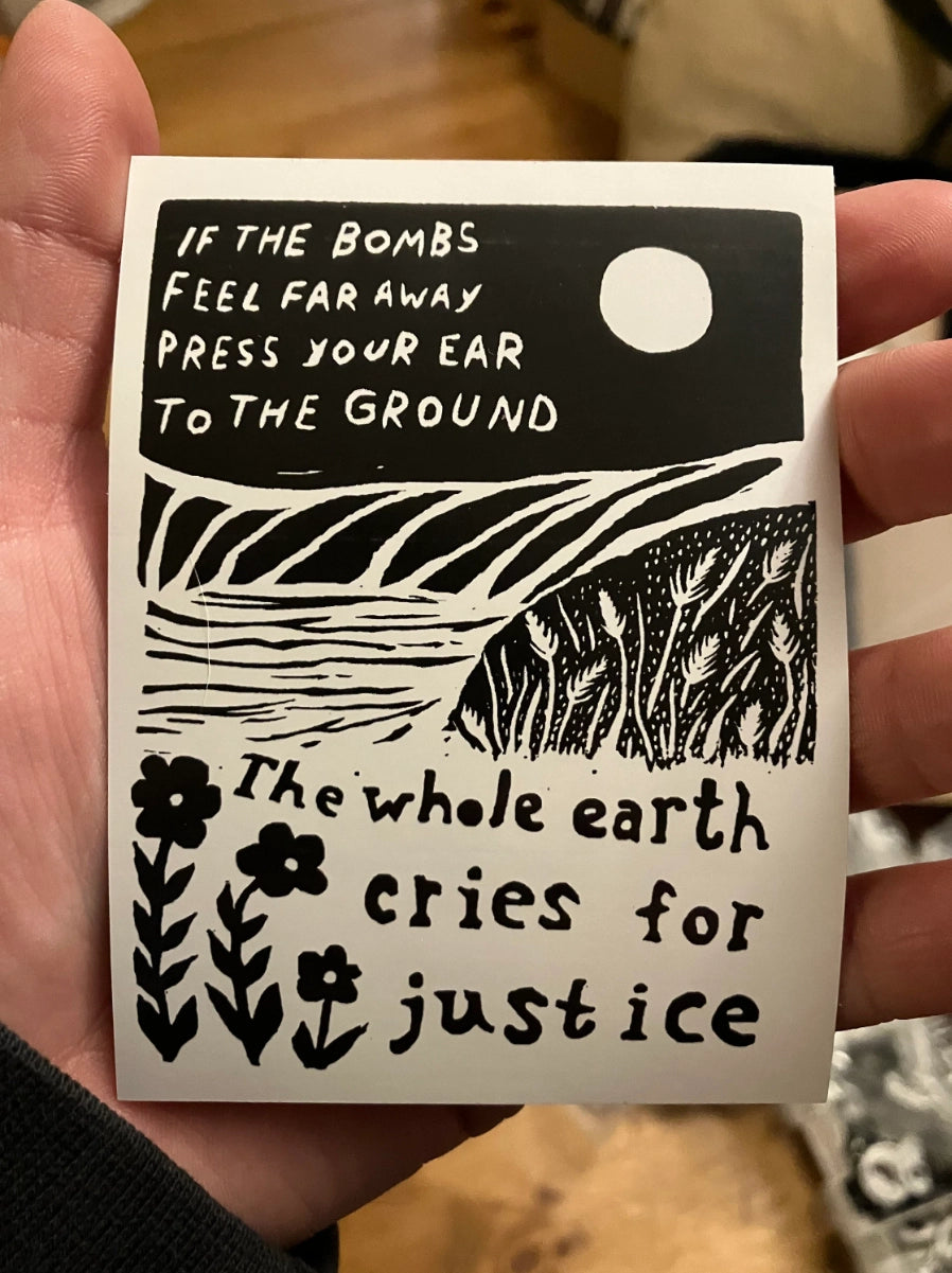 Earth Cries For Justice vinyl sticker
