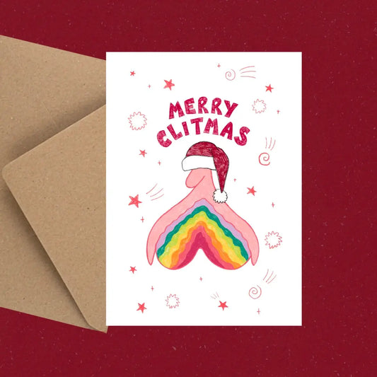 Merry Clitmas festive greetings card