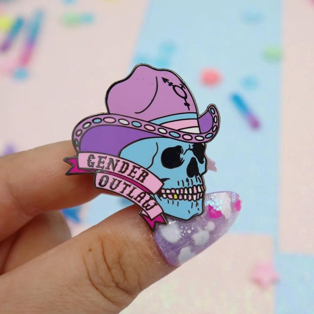 Gender Outlaw enamel pin badge