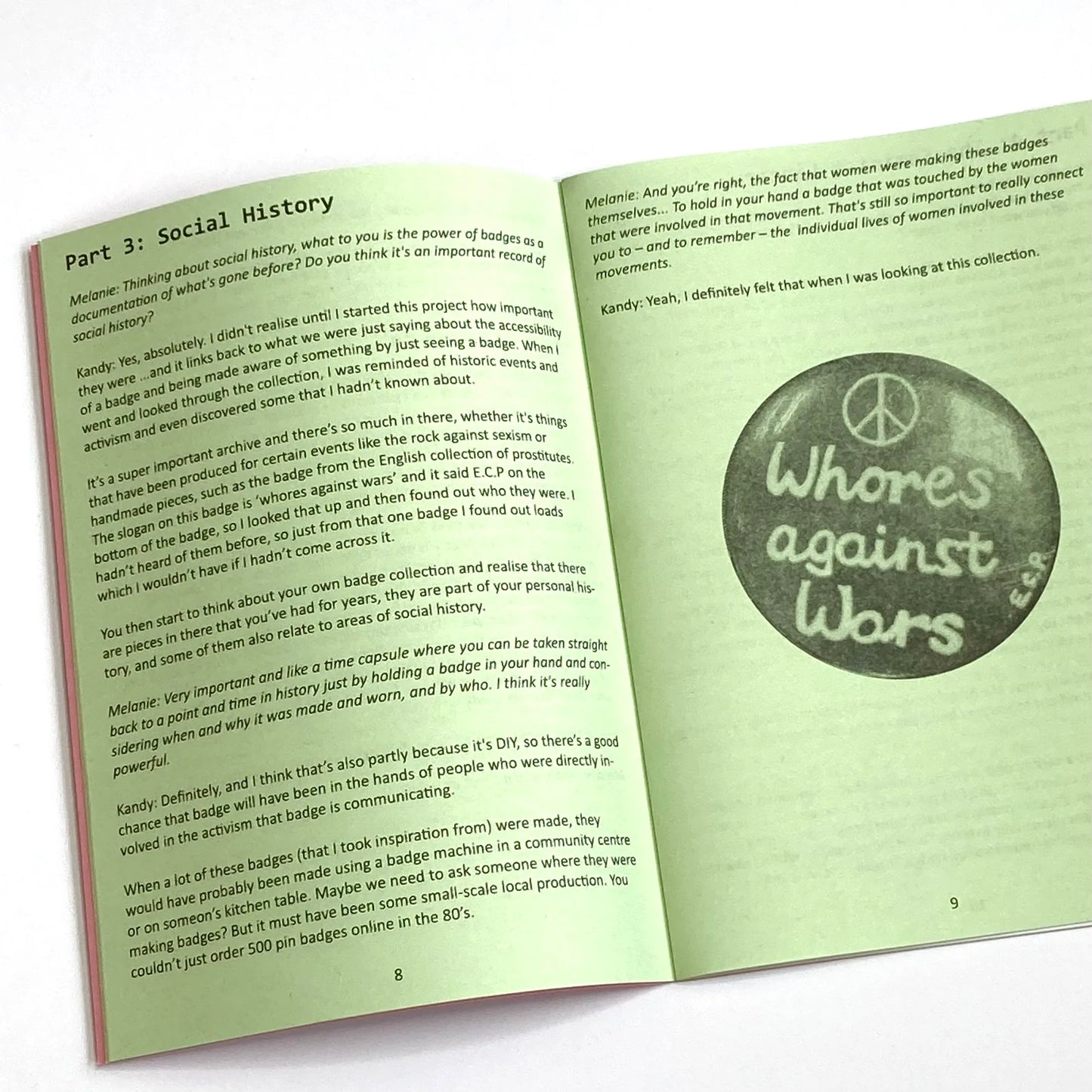 Pinning and Stitching Connections zine