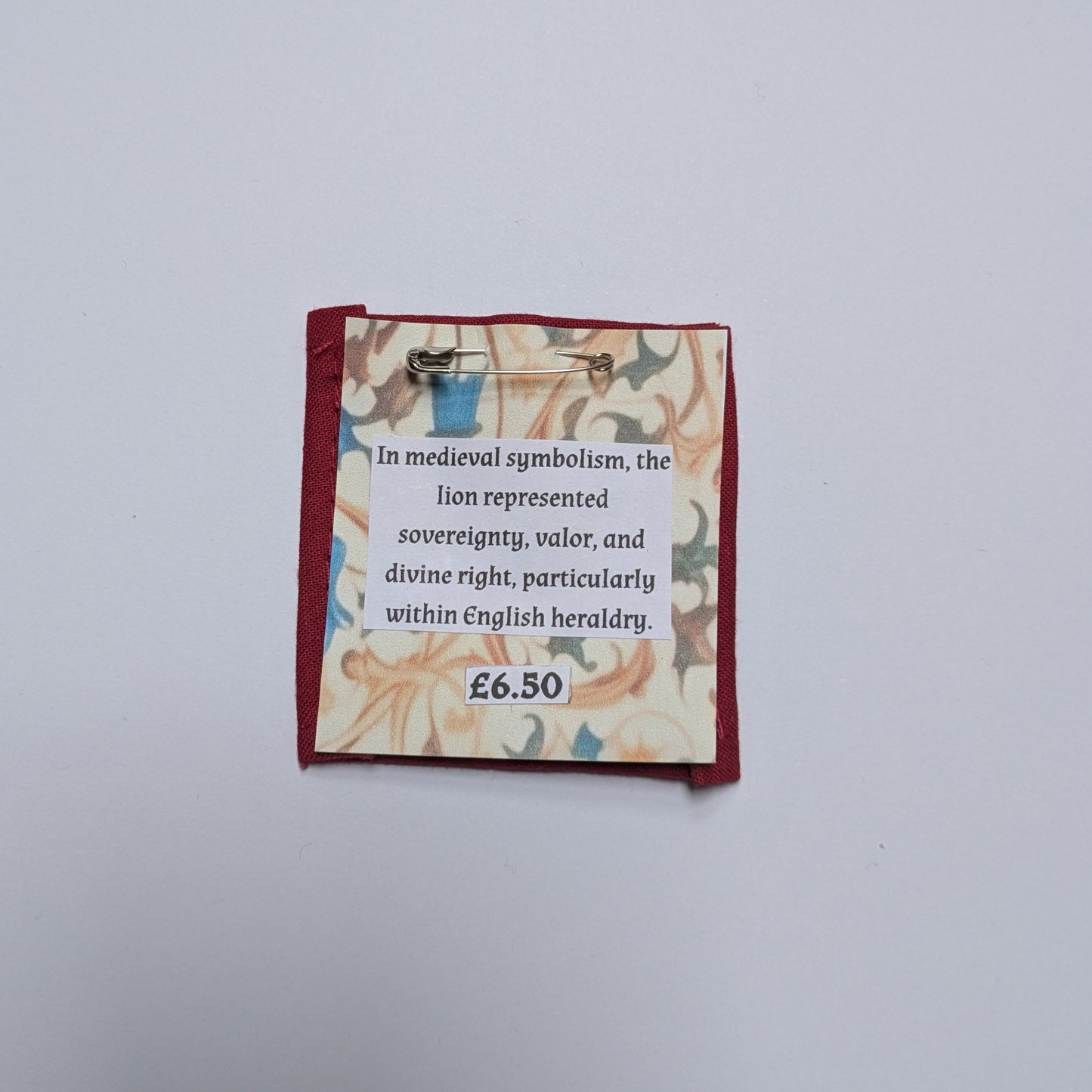 Lion Hand Embroidered Patch