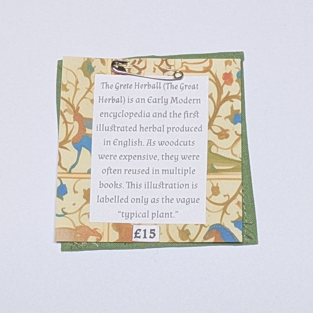 Grete herball Hand Embroidered Patch