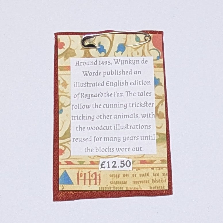 Reynard the fox Hand Embroidered Patch