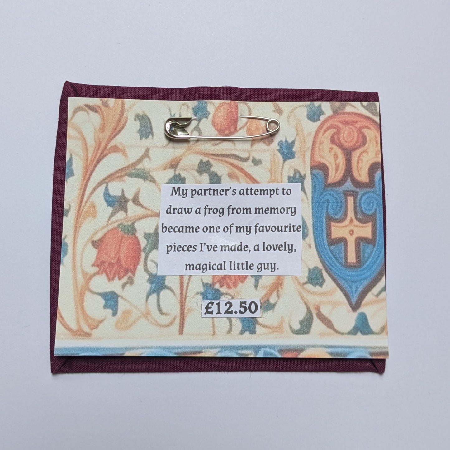 Megik Frog Hand Embroidered Patch