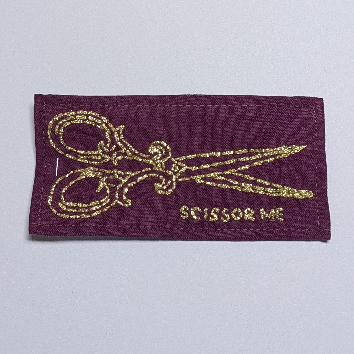 Scissor Me Hand Embroidered Patch