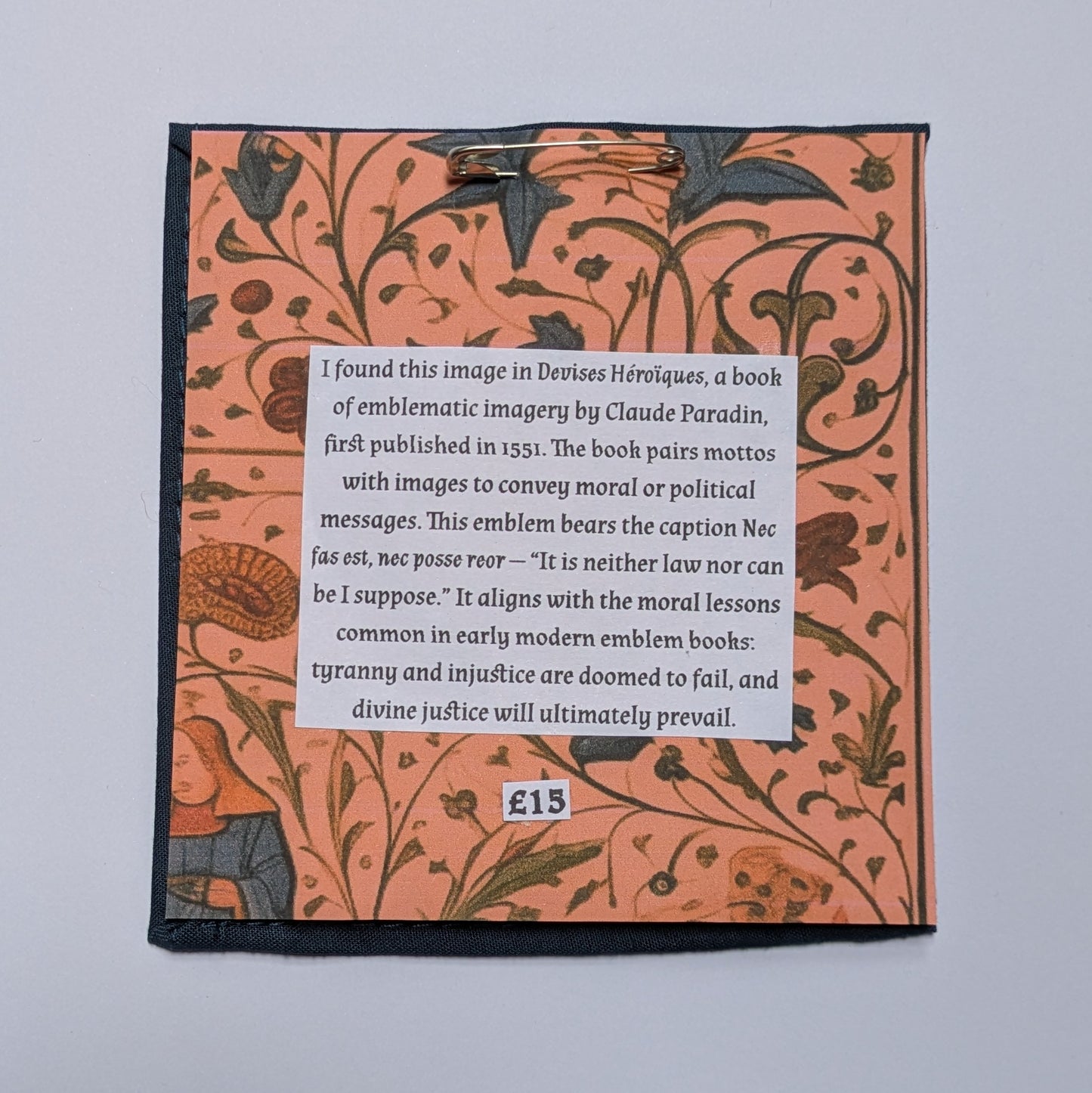 Divine Justice Will Prevail Hand Embroidered Patch