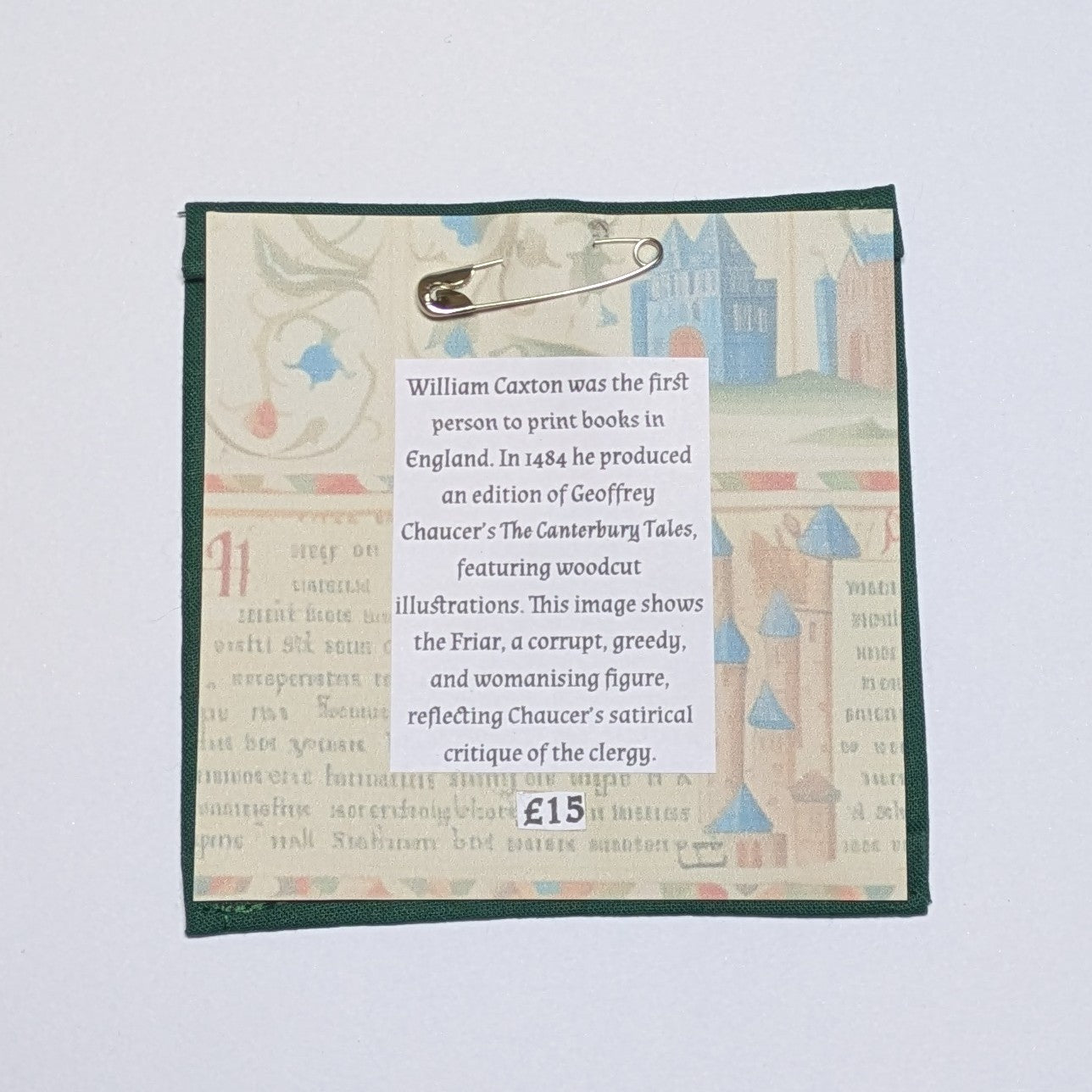 Canterbury Tales Hand Embroidered Patch