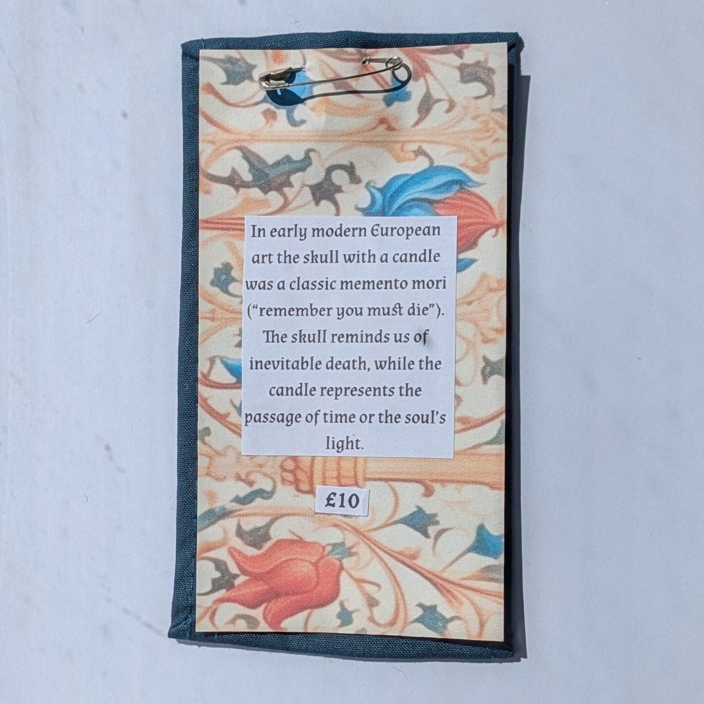 Memento Mori Hand Embroidered Patch