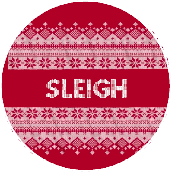 Sleigh festive badge