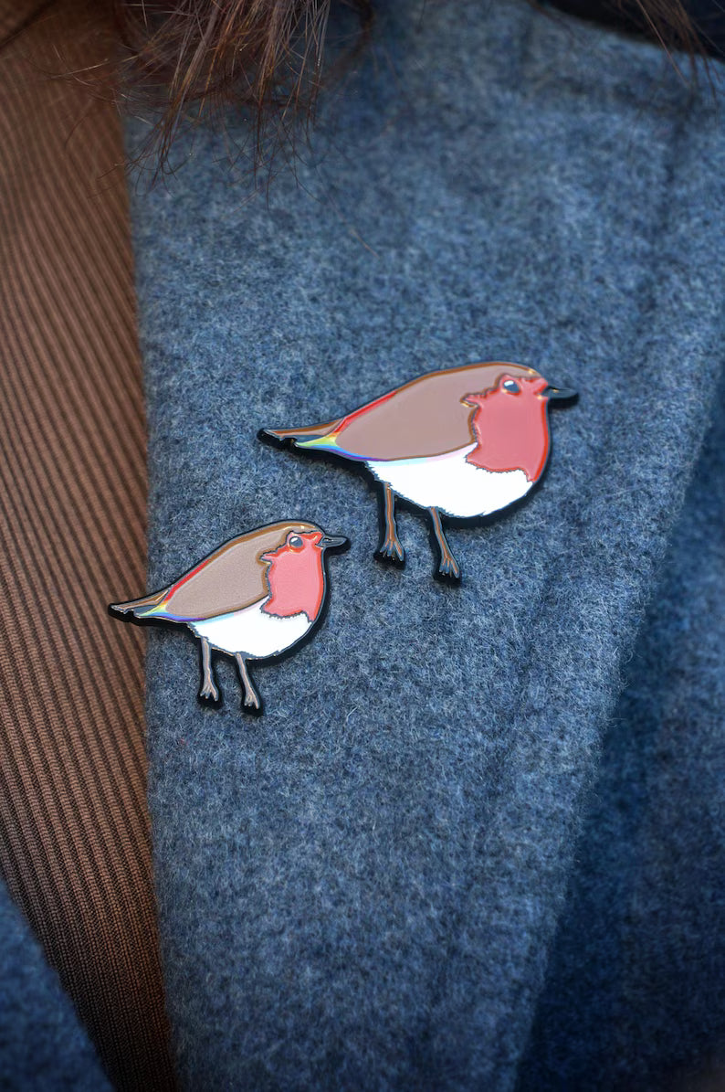 Subtle LGBTQ Rainbow Robin Pride Pin