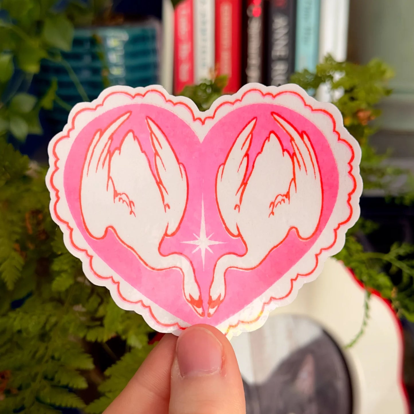 Swan Heart vinyl sticker