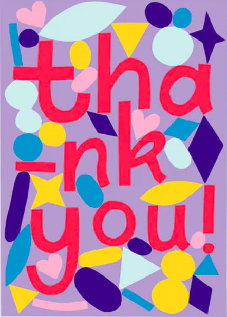 Thank You greetings card