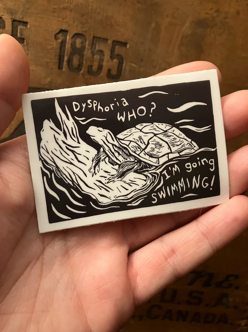 Dysphoria Who? vinyl sticker