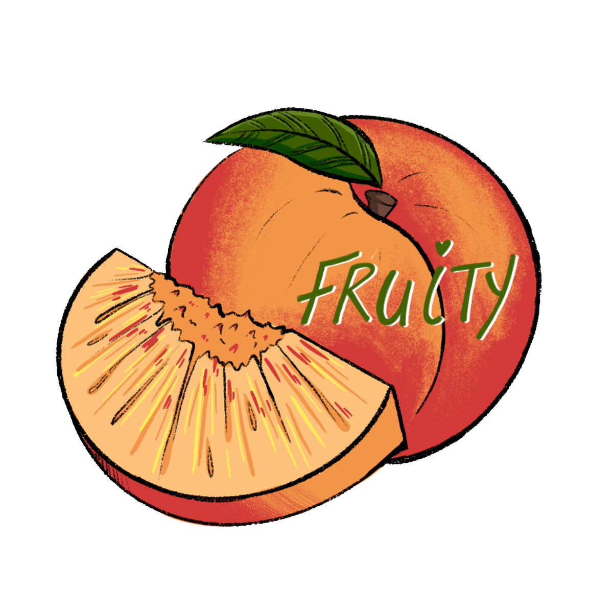 Fruity Peach Sticker