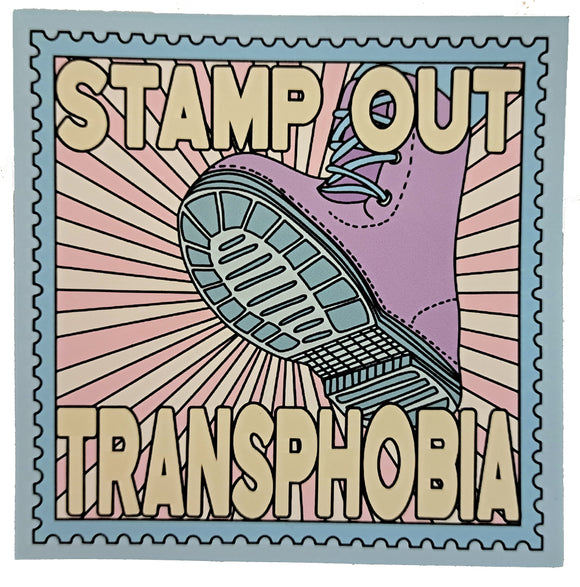 Stamp Out Transphobia sticker