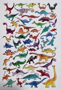 Dinosaurs greetings card