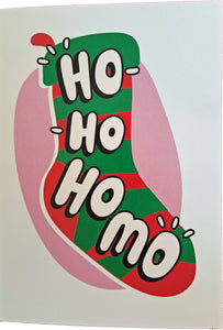 Ho Ho Homo festive greetings card