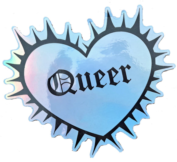 Queer holographic sticker