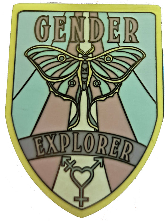 Gender Explorer enamel pin badge