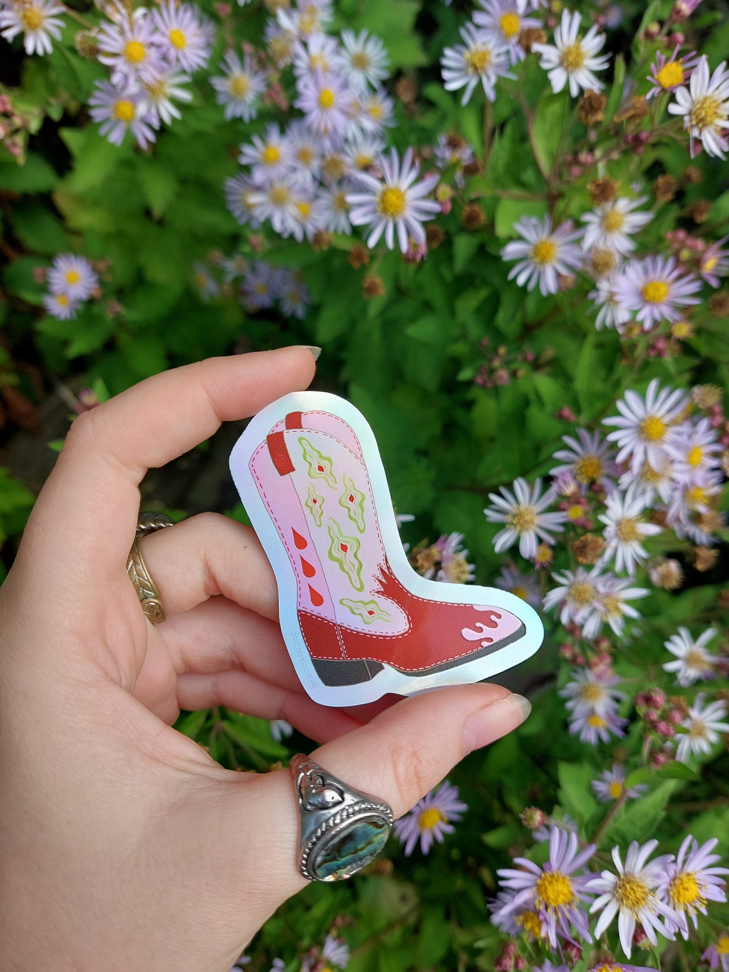 Vulva Sticker: Holographic Cowgirl Boot