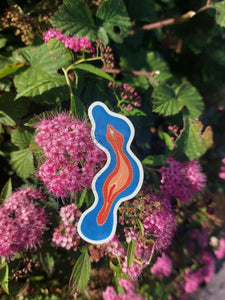Vulva Sticker: Blue
