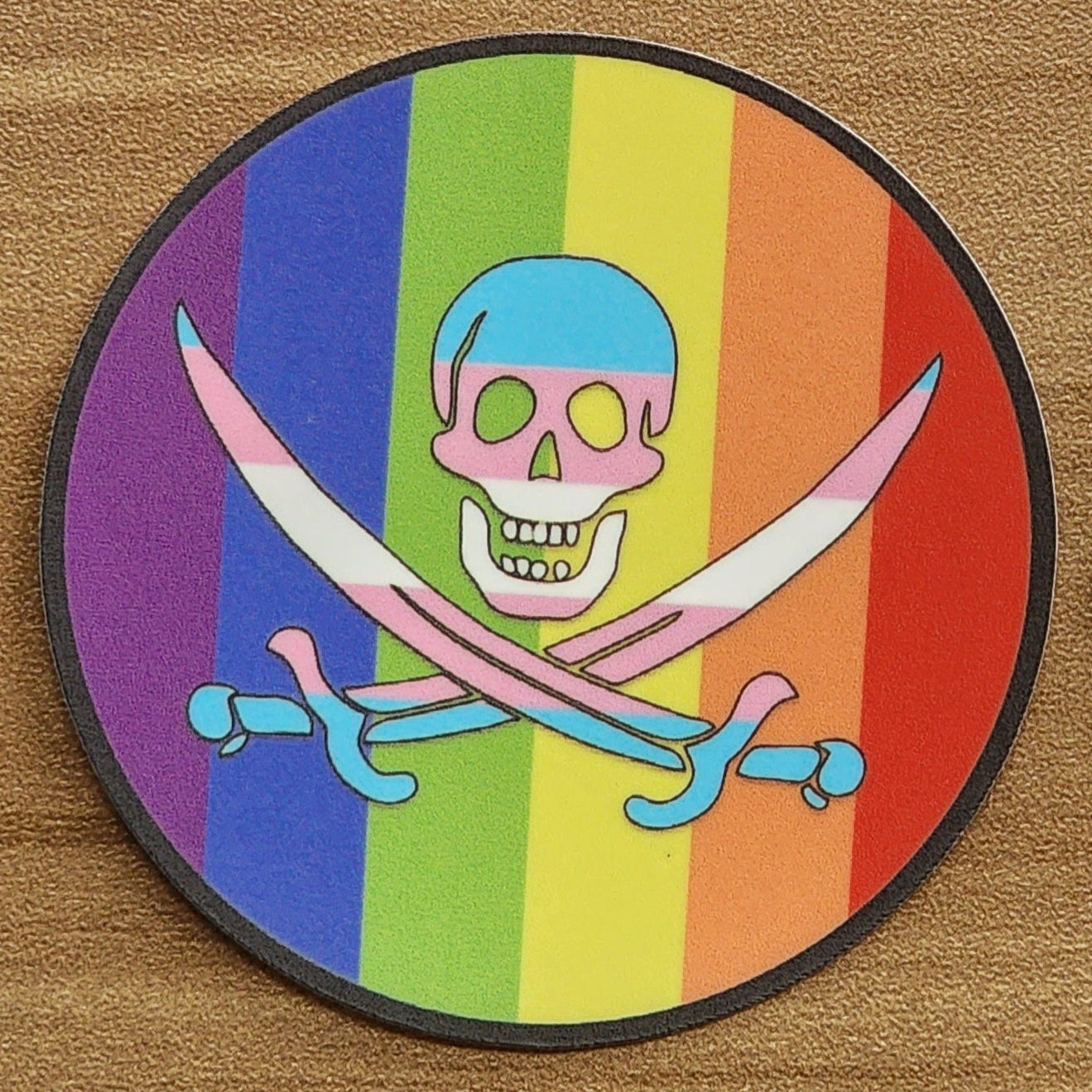 Pride Rainbow / Trans flag Pirate sticker – The Bookish Type
