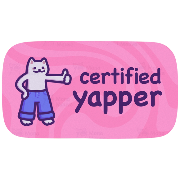 Certified Yapper Cat sticker