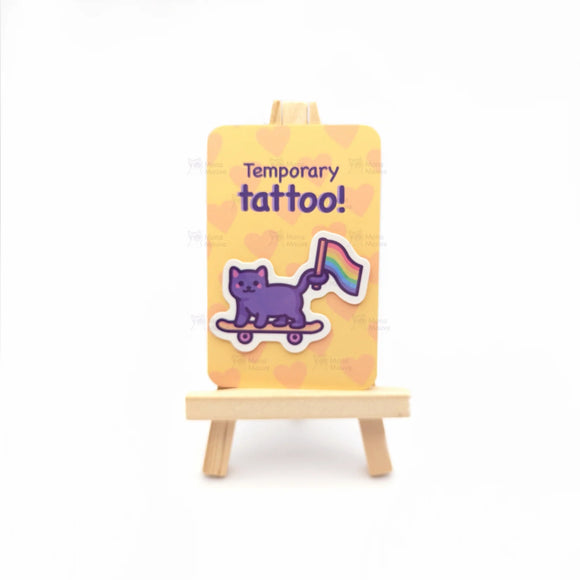 LGBTQ+ Cat Temporary Tattoo