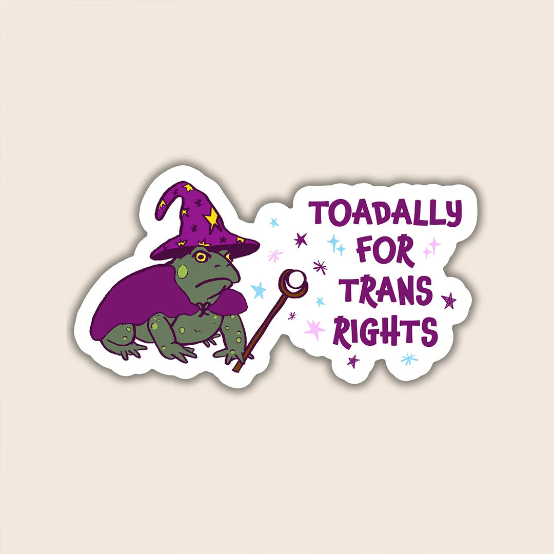 Toadally For Trans Rights Sticker