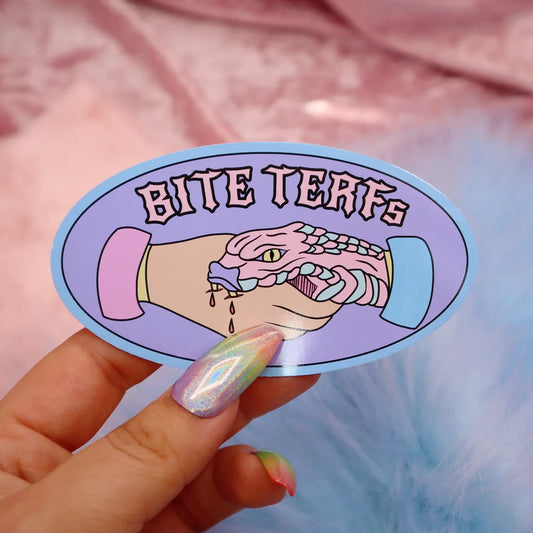 Bite TERFs Large Vinyl Sticker