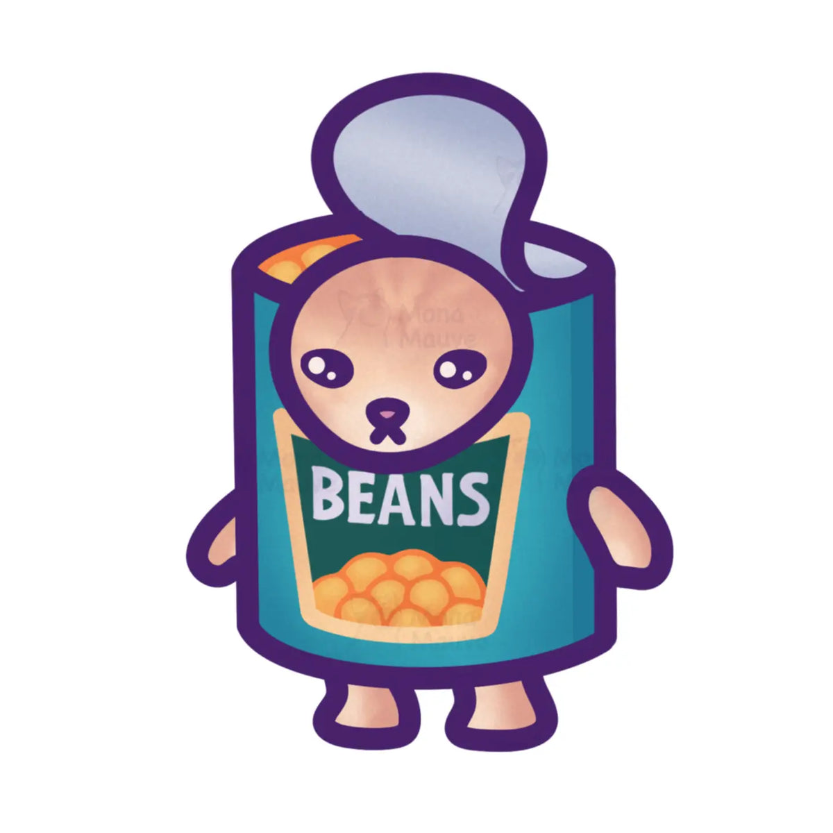Beans Can Sticker Beans Cat sticker – The Bookish Type