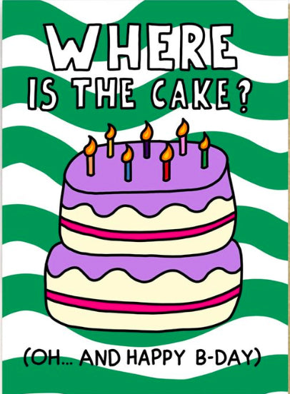 Where is the Cake? greetings card