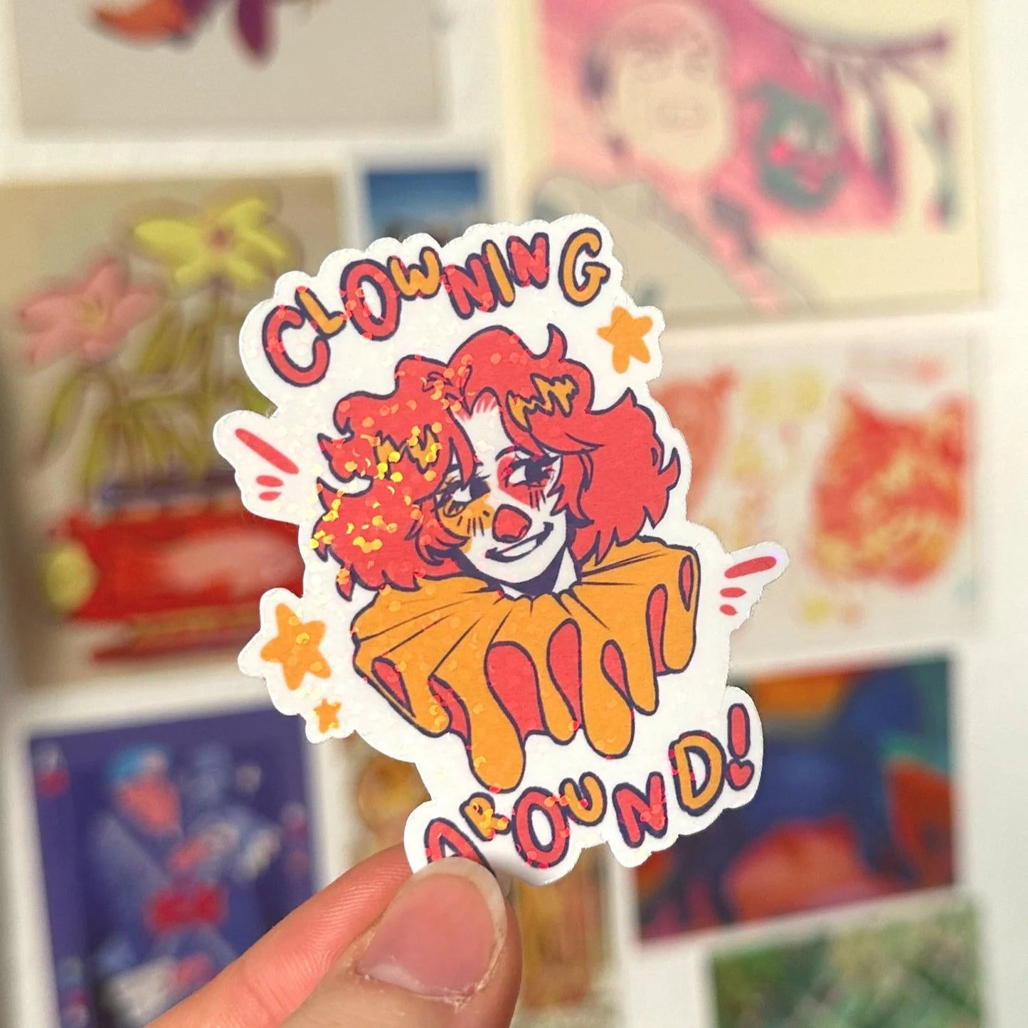 Clowning Around vinyl sticker
