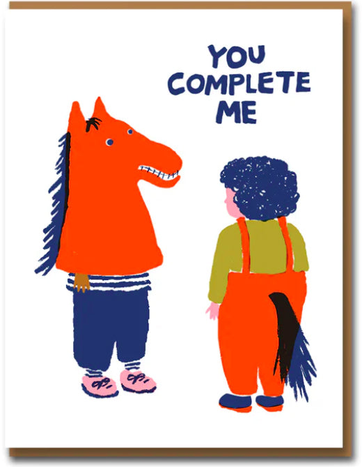 You Complete Me greetings card