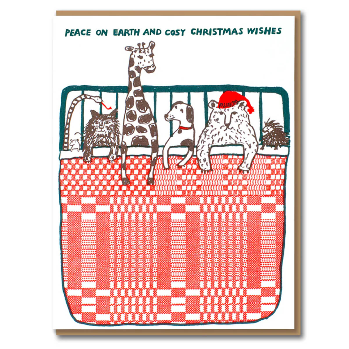 Peace on Earth and Cosy Christmas Wishes festive card
