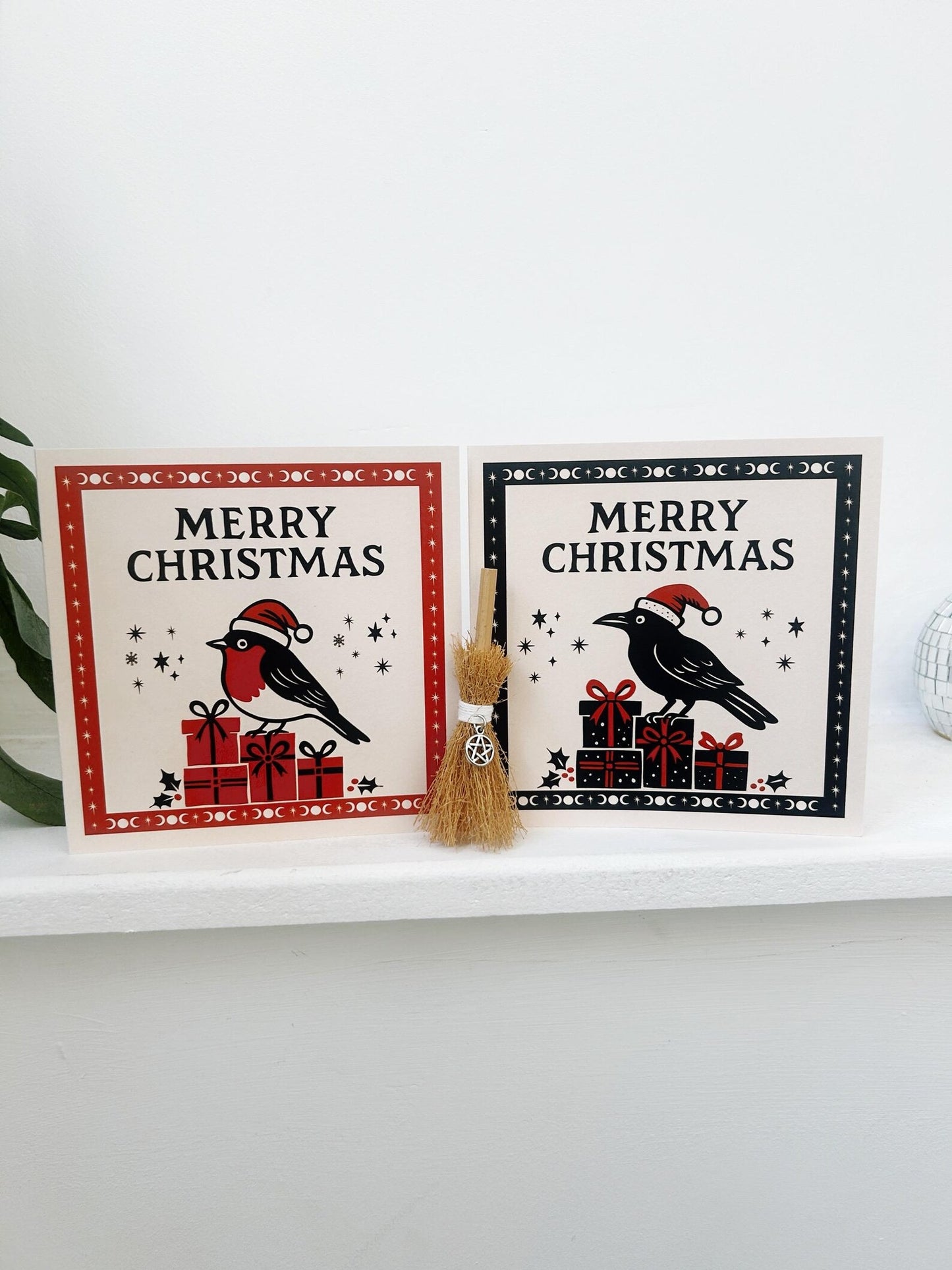 Robin on Presents Christmas Card