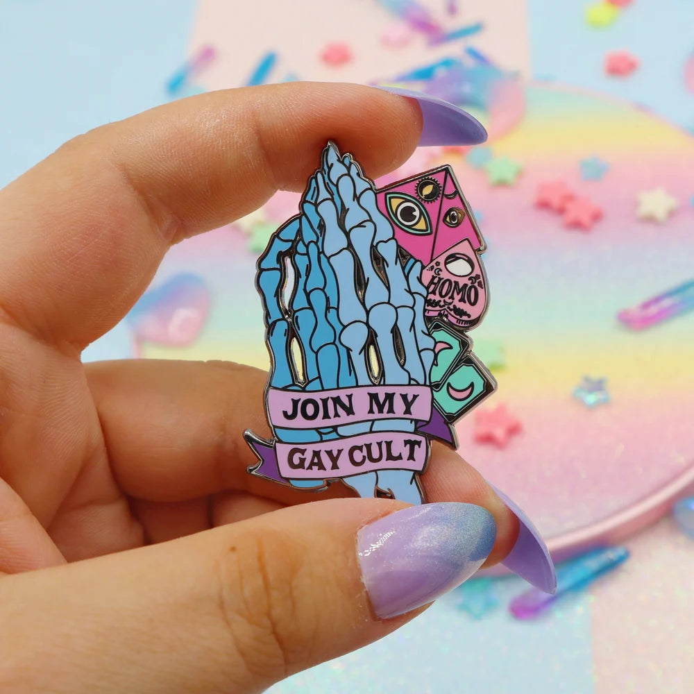 Join My Gay Cult enamel pin badge