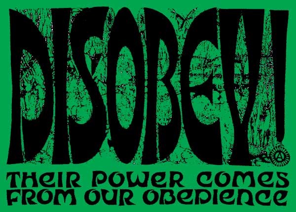 Disobey Their Power sticker