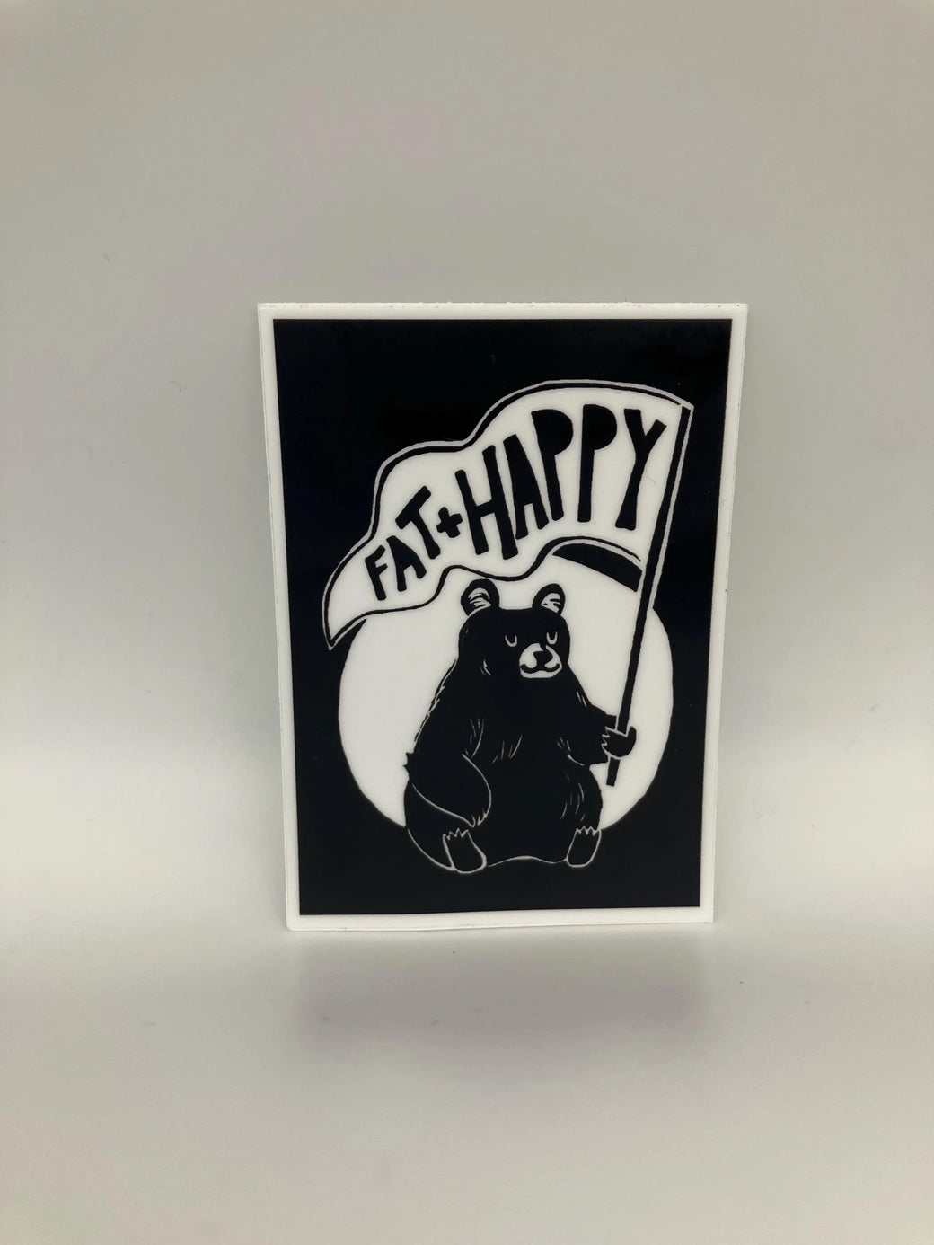 Fat + Happy vinyl sticker