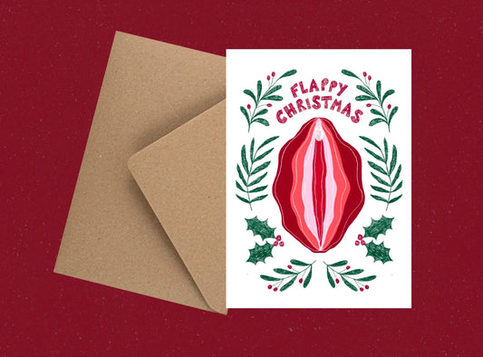 Flappy Christmas festive greetings card