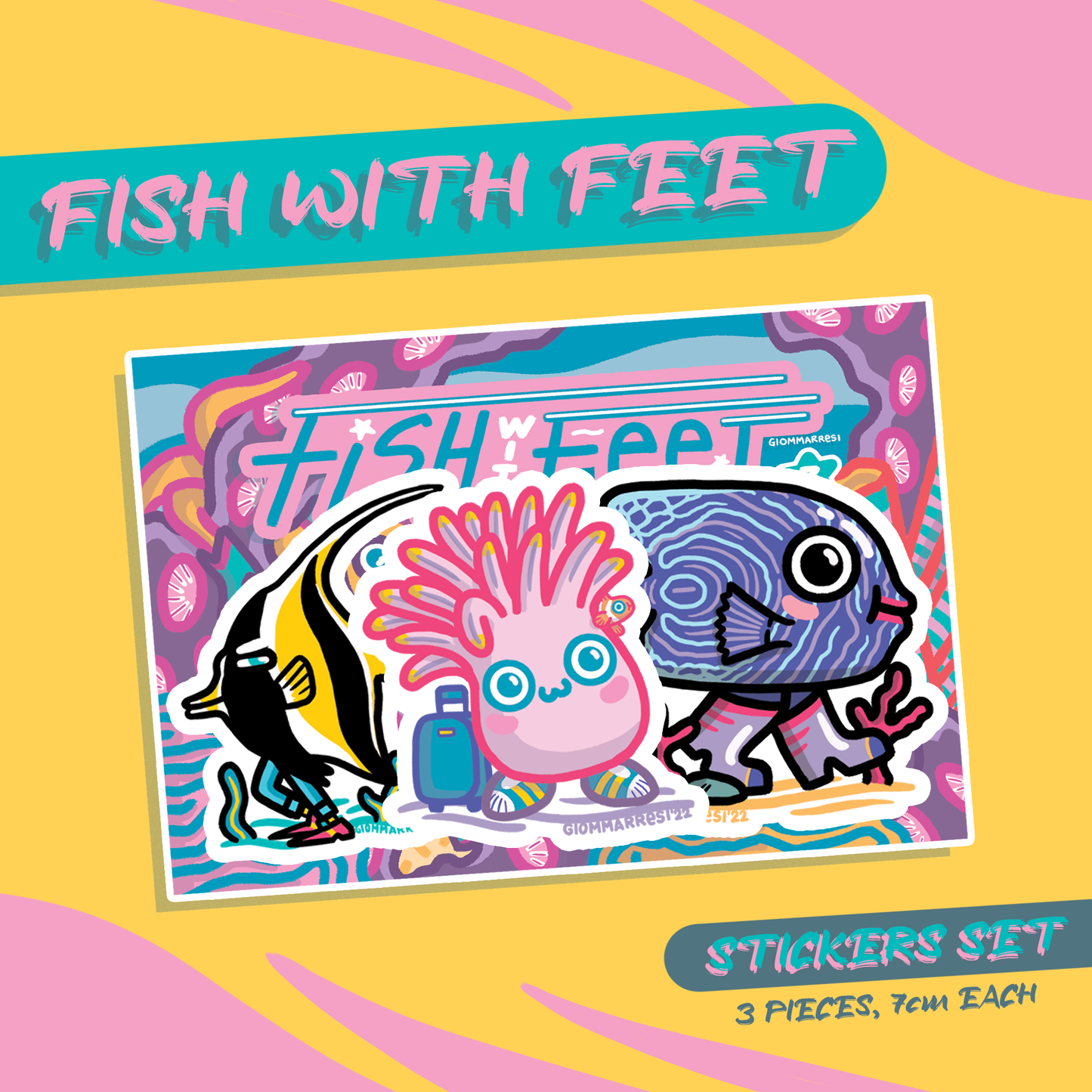Fish with Feet Sticker Set No.2